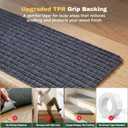 MBIGM 8" X 30" (15 in Pack) Non-Slip Carpet Stair Treads Non-Skid Safety Rug Slip Resistant Indoor Runner for Kids Elders & Pets with Reusable Adhesive - Gray - Carpet Pads for Stairs