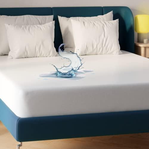 Niagara Waterproof Mattress Protector King 78x80 Cover Deep Pocket Breathable Noiseless 8-20Inches Bed Smooth Jersey Mattress Pad Cover Fully Ultra Thin Polyester