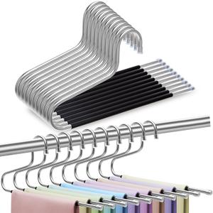 Pants Hangers Space Saving with Open-Ended,Closet Organizers and Storage,10 Pack Non-silp Clothes Hanger for Home Essentials,Dorm Room Essentials for College Students Girls Guys,Hangers for Jeans