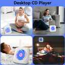 CD Player Portable Bluetooth Rechargeable: CD Players for Home with 1800mAh Kegaudio Desktop Wall CD Player with Speakers Music Player CD Boombox FM Radio USB Remote Control