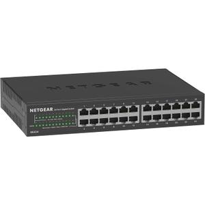NETGEAR 24-Port Gigabit Ethernet Unmanaged Essentials Switch (GS324) - Desktop, Wall, or Rackmount, Silent Operation