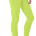 Moozava Girls Athletic Leggings with Pockets Kids High Waisted Dance Pants Yoga Workout Running Cheer Gymnastics Tights (12-13 Years, Light Green)