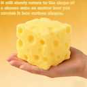 3 x 2Pcs ﻿Yellow Cheese Squeeze Toy, Soft Cheese Squishy Toy, Rebounding Sensory,Help for Relax,Focus, Sensory Cheese for & Adults, Cheese Cubes Squishy Toys,Stress Balls for Adults (2 in)