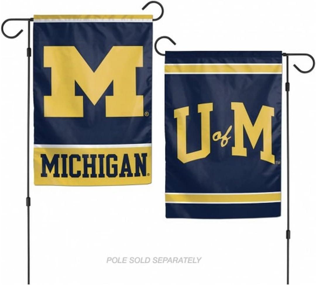 Wincraft, NCAA Michigan Wolverines 12" x 18" Garden Flag, 2-Sided, Team Colors