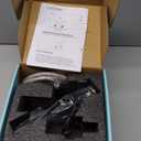 Cobbe Waterfall Bathroom Faucets 3 Hole, Matte Black Bathroom Sink Faucet Square 4 Inch Center set with Pop-Up Drain, 2 Handle and 2 Supply Hoses, Lead-Free Stainless Steel for Vanity Sink Rv