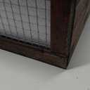 TIMRIS Set of 3 Rustic Wood Nesting Crates, Farmhouse Distressed Wooden Storage Boxes, Decorative Reclaimed Wood Organizer Baskets with Wire Mesh (Random)