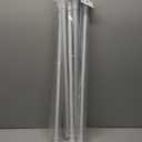 Kenney KN633 Rogers Twist & Fit No Tools Easy to Install Tension Curtain Rod, 28-48" Adjustable Length, White Finish, 5/8" Diameter Steel Tube