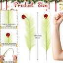 Norme 24 Pcs 18" Lime Green Curly Tree Picks Christmas Stems Picks Stems Christmas Tree Topper for Xmas Wreath, Garland, Vase Fillers, DIY Craft Decor Home Decoration(Red Ball)