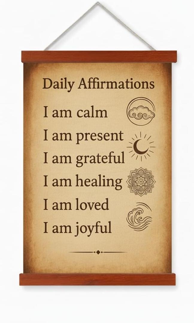 Herman Desde 1989 Inspirational Wall Decor - Positive Affirmations Wall art, Motivational Posters for Offices Classrooms & homes, Mental Health phrases , positive daily quotes, Wall Scroll with Wood Hanger 12x16 (green)