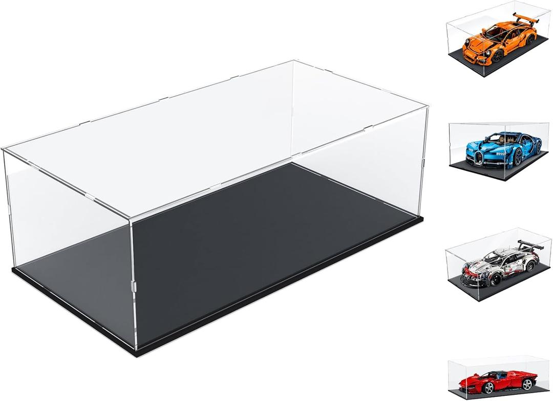 Choowin Acrylic Display Case for Lego Porsche 911 for Lego McLaren P1 for Lego Ferrari SP3 for Lego Car Display Thickened Clear Acrylic Display Cases for Collectibles Assemble Dustproof(Black Base) (23.6x11.8x7.9 inch / 60x30x20 cm) Choowin Acrylic Display Case for Lego Porsche 911 for Lego McLaren P1 for Lego Ferrari SP3 for Lego Car Display Thickened Clear Acrylic Display Cases for Collectibles Assemble Dustproof(Black Base) (23.6x11.8x7.9 inch / 60x30x20 cm)