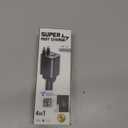 Coolpow Retractable Car Charger Adapter4 in 1 Fast Charging Retractable Car Charger USB C Car Phone Charger USB C Cigarette Lighter Charger Adapter Car Charging Block Cube for iPhone 17 Pro Max 16 15 (Gray)