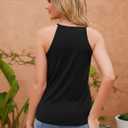 Degkim Trendy Camisole Tops for Women Hign Neck Tank Top Sleeveless Shirts Loose Fit Cami Tanks Black XL