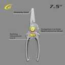 danco 2 Pack Aluminum 7.5 Precision Fishing Pliers with Stainless Steel Jaws, Cuts Braid with Ultra-Sharp Tungsten Carbide Side Cutter, Lockable, with Sheath, perfect for Fresh & Saltwater