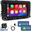 2G+32G Android13 7 Inch IPS Screen Wireless CarPlay Android Auto Car Stereo for VW Jetta Seat Passat Tiguan CC Golf Skoda Radio with FM BT GPS WiFi SWC USB Quick Charge Backup Camera MIC