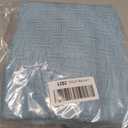 TREELY 100% Cotton Knitted Throw Blanket Couch Cover Blanket(31 x 40 Inches, Teal Blue)
