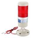 BAOMAIN Industrial Signal Light, Electric Fence Indicator Light with Mounting Bracket, LGP-502T Column LED Alarm Round Tower Indicator AC 110V
