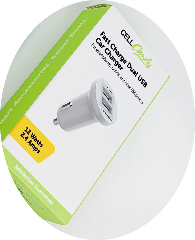 CELL Candy High Power Dual USB Charger 12Watts 2,4 Amps