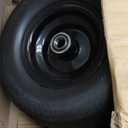 HQPASFY 11x4.00-5 Flat-Free Lawn Mower Tire & Wheel Set of 2, Zero-Turn Mower Front Tires with 3/4" & 5/8" Bearings, Solid Smooth Puncture-Proof Replacement for Hand Trucks Garden Carts