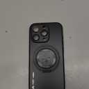 Magnetic Bracket Phone for iPhone 15 Pro case (Military Grade Drop Protection)(Original Matte Finish)(Comes with Lens Glass Film and Metal Protection) (Black, iPhone 15 Pro 6.1)