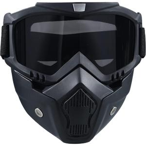 Paintball Mask Anti Fog,Tactical Full Face Mask Ski Mask Goggles Detachable Adjustable,Motorcycle Riding Face Protection (black)
