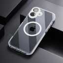 Misscase for iPhone 17 Magnetic Case,[Military Drop Protection] Clear Hard Plastics Cover, Camera Lens Protector,Compatible with MagSafe,Anti Yellowing Full Protection Cases-White