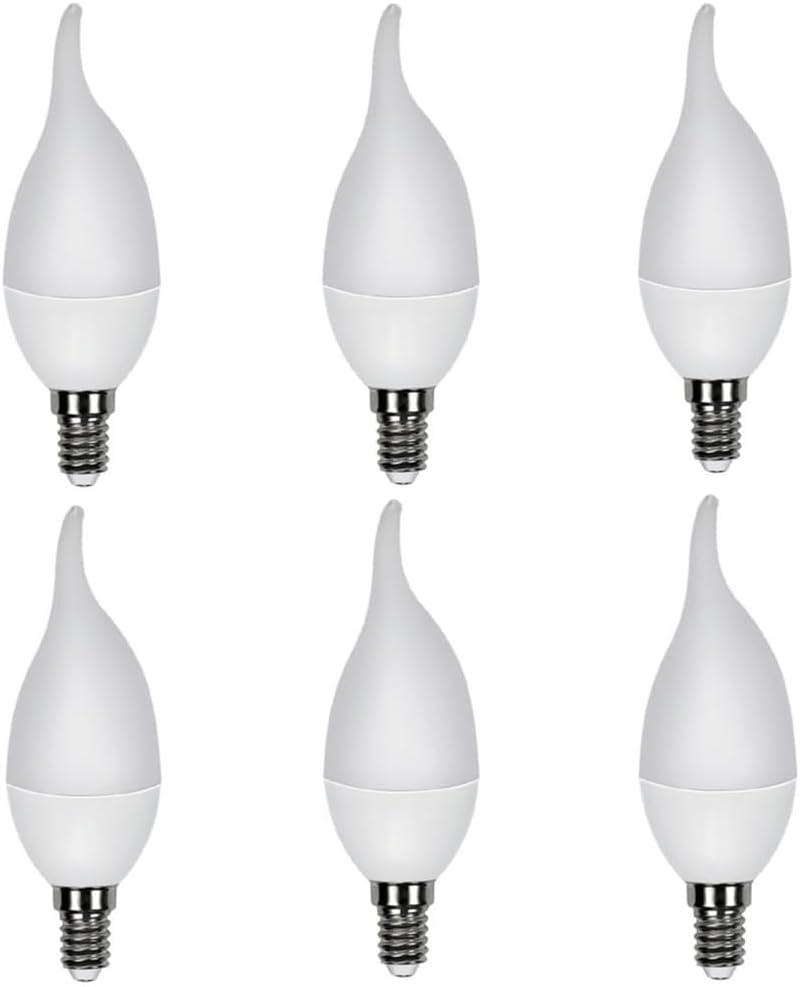 6Pcs LED Bulb E14 5W 7W AC220V Cold White Warm White Brightness Room Lamp Desk Lamp Chandelier Light,Warm White,7Watts