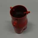 2.5" to 2.8" Car Exhaust Tip, 2.5" Inlet 2.8" Outlet 5.39" Long Stainless Steel Heart-Shaped Surface Polished Exhaust Tailpipe Tip, Rolled Edge Bolt on Diesel Pipe, Universal Fit (Red)