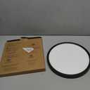 hykolity 12 Inch Selectable CCT LED Round Flat Panel Light, 24W 3000K/4000K/5000K, Edge-Lit Flush Mount Ceiling Light Fixture for Kitchen, Bedroom, Laundry and Closet Room, Black