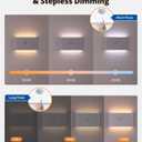 wowatt 3CCT Rechargeable Stair Lights Indoor, White Stairway Lights Indoor with Magnetic Mount, Dimmable Stair Lights Motion Sensor for Stairway, Hallway, Kitchen, Bathroom(6 Packs)