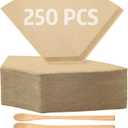 250 Count #2 Coffee Filter, Disposable Cone Coffee Filters For Pour Over and Drip Coffee Maker (2-6 cup)