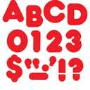 Red 4-Inch Casual Uppercase Ready Letters®, Pack of 2