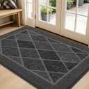 BEQHAUSE Dirt Trapper Door Mats 36" x 60", Non-Slip Washable, Grey
