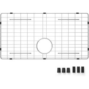 27-9/16" x 14-9/16" Sink Protector, Rear Drain with Corner Radius 3/16", Sink Grid - Rear Drain for Single Bowl Kitchen Sink