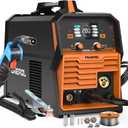 200A MIG Welder,4 in 1 Gas MIG/Gasless Flux Core/Stick/Lift TIG Multi-process Welding Machine Large LED Display 110V/220V Multi Welder