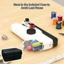 Handheld Sewing Machine for Beginners & Quick Fixes, 2-Speed Mini Sewing Machine | Dual Power (Battery/USB-C)/26-Color Thread Kit & Storage Box, Whiteblack