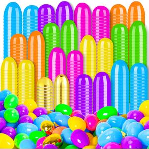 MGparty 100 Pcs Easter Eggs 2.36" Bright Plastic Fillable Easter Eggs Empty with 4 Golden Eggs for Easter Basket Stuffers, Party Favors, Egg Hunt Supplies, and Easter Decorations