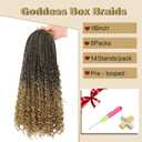 Goddess Box Braids Crochet Hair With Curly Ends 16 Inch Bohomian Box Braids Crochet Braids 8 Packs 3X Crochet Braids Synthetic Braiding Hair Extension for Black Women (16 Inch (Pack of 8), T27)