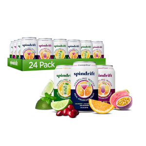 Mocktail Variety Pack spindrift Sparkling Water 24 pk ×12oz, EXP: 11/02/206