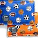 Fit & Fresh Cool Coolers 2 Pack Soft Ice for Lunch Bags, Flexible Stretch Nylon, Durable, Reusable Lunch Box Ice Packs, Soft Ice, Reusable Freezer Packs, Lunch Ice, Easy to Clean, Sports Balls (Standard)