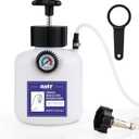 Orion Motor Tech Brake Bleeder Kit, One Person 2.5L Brake Fluid Extractor Compatible with Ford VW BMW More, Brake Pressure Bleeder with 2.6qt Bottle Vacuum Gauge Hose Cap Wrench & European Adapter