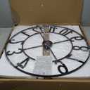 Large Outdoor Clock, 30 Inch Silent Non-Ticking Battery Operated Outdoor Wall Clock, Black Modern Metal Wall Clock for Patio, Porch, Pool Area, Kitchen, Bedroom, Living Room, Farmhouse Decor