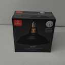 GLOBE Electric 65712 Robin 1-Light Plug-in or Hardwire Pendant, Satin Black, Antique Brass Accents, 15ft Black Woven Fabric Cord, in-Line On/Off Rocker Switch