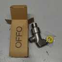 OFFO Shower Head Holder with Solid Metal Ball for Handheld Shower Head, Brushed Nickel Adjustable Shower Arm Mount for Connecting Shower Arm and Shower Hose, 1/2 in IPS Female Inlet and Male Outlet