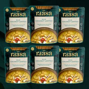Tata Raasa Rich Coconut Lentils, Vegan Friendly, Non-GMO, 10 Ounce (Pack of 6) (EXP 03/14/27)