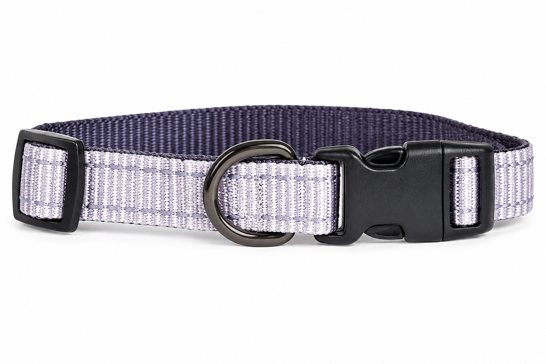 Reflective Dog Collar with QR Code Tag, Personalized Dog Collar, Safety Night Visibility, Anti-Loss Function (Light Pink-02, Small)