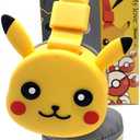 Wireless headset kids headphones cute earphones bluetooth headset headphone for boys girls, canceling noise with mic. Audfonos para nios y nias con microfono (Pika, Yellow), AH-806D