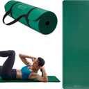 Gaiam Essentials 2/5" Thick (10mm) Yoga & Pilates, Fitness & Exercise Mat with Easy-Cinch Carrier Strap Cusion Support For Fitness and Gym Workouts