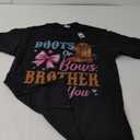 Boots or Bows Brother Loves You Gender Reveal Family T-Shirt (Medium, Black)