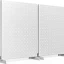 EVERHANGER Metal Pegboard Display Stand, Freestanding Tabletop Pegboard Display for Craft Shows & Fairs, 12"X16", 2pcs Gray