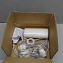 2 Pack Plug in Pendant Light, Hanging Light with 15Ft Clear Cord, On/Off Switch, White Fabric Lamp Shade, Hanging Light Fixture for Bedroom, Kitchen,